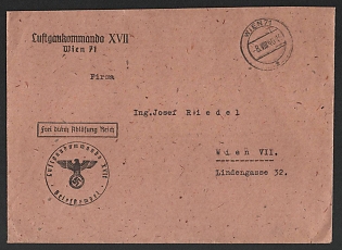 1940 'Suftgauromando XVII', Military Mail Field Post, Third Reich Nazi Germany Propaganda