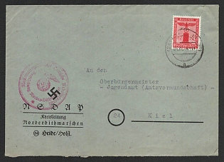 1933-1945 'Nsdap District Leadership Norderdithmarschen', Military Mail Field Post, Third Reich Nazi Germany Propaganda