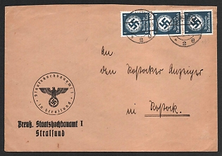 1933-1945 'State Building Authority in Stralsund', Military Mail Field Post, Third Reich Nazi Germany Propaganda