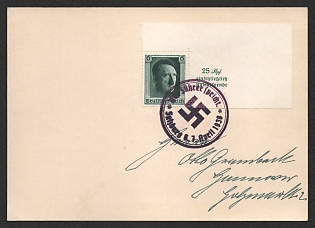 1938 'Fuhrer 7 April 1938', Military Mail Field Post, Third Reich Nazi Germany Propaganda
