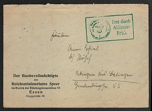 1933-1945 'Frei Durd Replacement Reid', Military Mail Field Post, Third Reich Nazi Germany Propaganda