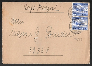 1943 'German Empire Airfield Post', Military Mail Field Post, Third Reich Nazi Germany Propaganda