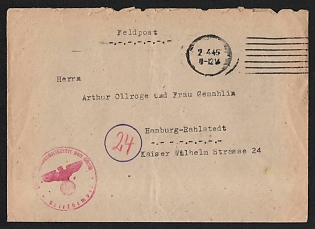 1945 'Field Post', Military Mail Field Post, Third Reich Nazi Germany Propaganda