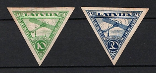 1921 Latvia, Airmail (Full Set, Signed)