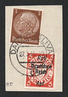 1940 (27 Mar) Third Reich, Germany, Part of Cover from Gdansk (Poland) mixed franking with 3pf, 5pf