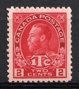 1916 2c Dominion of Canada, British Colonies, War Tax Stamp