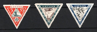 1933 Latvia, Airmail (Perforated, Full Set)