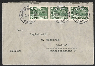 Rare cover from swedish soldiers who participated in the monitoring of the Saar referendum in Jan.1935. The soldiers (261 soldiers) were stationed in Saarland from December 23, 1934 to February 17, 1935