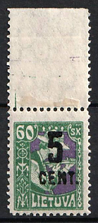 1922 5C auf 60Sk Lithuania (Margin)