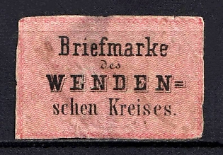1863 2k Wenden, Livonia, Russian Empire, Russia (Signed, Pen Cancel)
