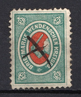 1875 2k Wenden, Livonia, Russian Empire, Russia (Pen Cancel)
