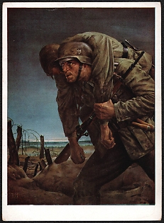 1942 'Munich House of German Art. Czech Wants Dusseldorf', Nazi Propaganda Postcard