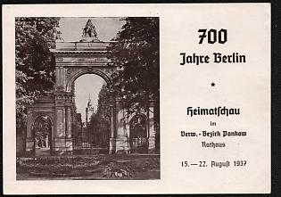 1937 '700 Years of Berlin', Nazi Propaganda Postcard
