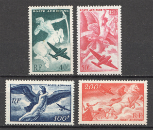 1946-47 France Airmail (CV $15, Full Set)