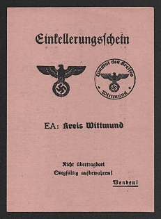 1943 Coupon for 150 kg of potatoes, Third Reich, Nazi Germany