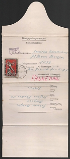 1943 (23 Aug) Prisoner of War Mail, Censored Reply Letter from Belgrade to Falkenau franked with Anti-Bolshevik Propaganda stamp, Third Reich, Nazi Germany