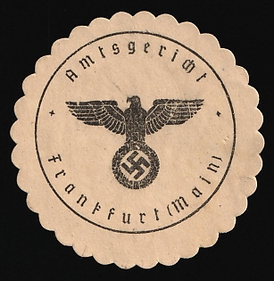 1933-1945 Frankfurt (Main) District Court Third Reich Nazi Germany Mail Seal