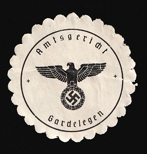 1933-1945 Gardelegen District Court Third Reich Nazi Germany Mail Seal
