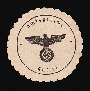 1933-1945 Kassel District Court Third Reich Nazi Germany Mail Seal