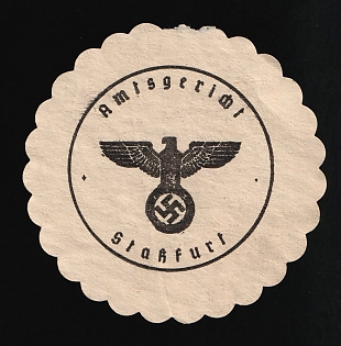 1933-1945 Stakfurt District Court Third Reich Nazi Germany Mail Seal