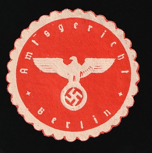 1933-1945 Berlin District Court Third Reich Nazi Germany Mail Seal