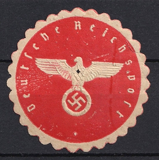 1933-1945 German Reichspost Third Reich Nazi Germany Mail Seal