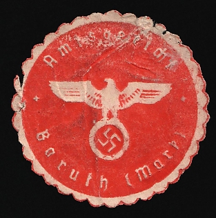 1933-1945 Baruth District Court Third Reich Nazi Germany Mail Seal