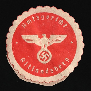 1933-1945 Altlandsberg District Court Third Reich Nazi Germany Mail Seal