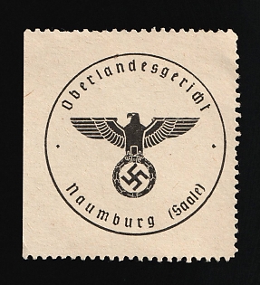 1933-1945 Naumburg (Saale) Higher Regional Court Third Reich Nazi Germany Mail Seal