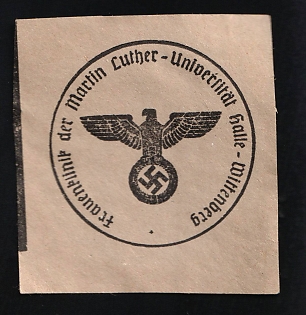 1933-1945 Halle, Wittenberg, Women's Clinic at the Martin Luther University Third Reich Nazi Germany Mail Seal