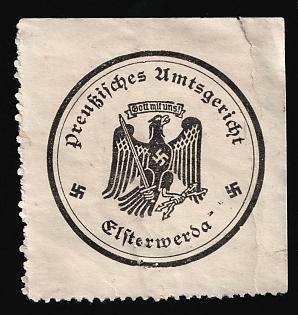 1933-1945 Elsterwerda Prussian District Court Third Reich Nazi Germany Mail Seal