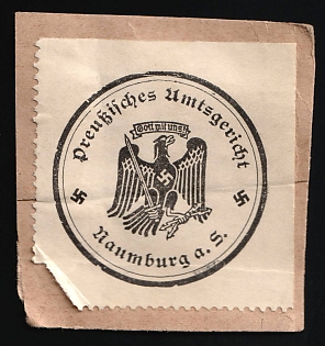 1933-1945 Naumburg a. S. Prussian District Court Third Reich Nazi Germany Mail Seal