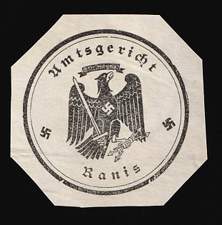 1933-1945 Ranis District Court Third Reich Nazi Germany Mail Seal