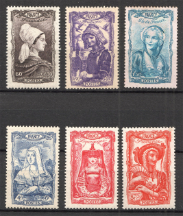 1943 France (CV $15, Full Set, MNH/MLH)