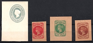 Newfoundland, Canada, Small stock of Envelopes Cut