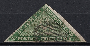 1860 3d Newfoundland, Canada, British Colonies