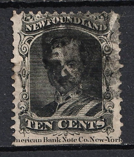 1865 10c Newfoundland, Canada, British Colonies