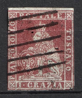 1853-55 1c Tuscany, Italy