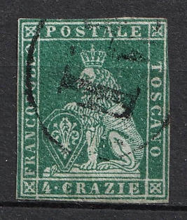 1853-55 4c Tuscany, Italy
