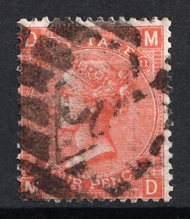 1865-1867 4d Great Britain (Watermark Inverted)