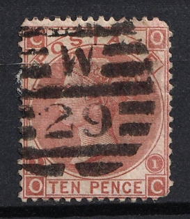 1867 10d Great Britain (Plate 1)