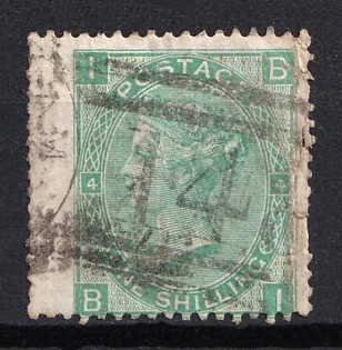 1867 1S Great Britain (SHIFTED Watermark)