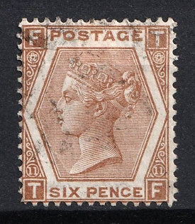 1872 6d Great Britain (Chestnut)