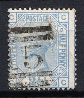 1880 2.5d Great Britain (SHIFTED Perforation, Plate 17)