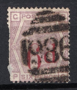 1883 6d on 6d Great Britain