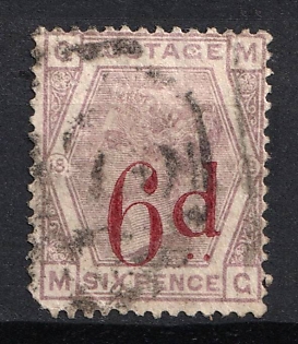 1883 6d on 6d Great Britain