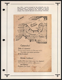 1940 Third Reich, Germany, Leaflet Calling for the Surrender of British and French Army