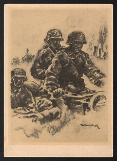 1933-1945 'SS Motor Orderlies' Waffen SS Nazi Propaganda Postcard