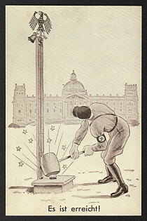 1933-1945 'It's Achieved!' Nazi Propaganda Postcard