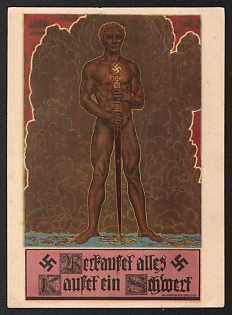 1932 'Berkaufef, All Buyers a Weapon' Nazi Propaganda Postcard